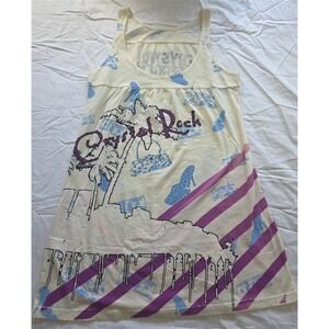 NWOT Crystal Rock Christian Audigier Y2K White Money Shoe Bag Tank Top 130118
